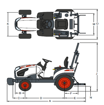 kompakten traktor ct1025 razmeri