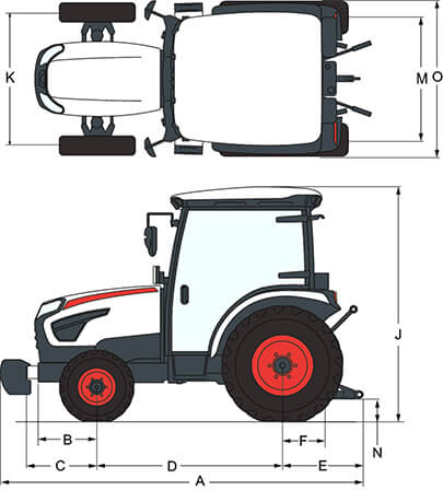 kompakten traktor ct4040 razmeri